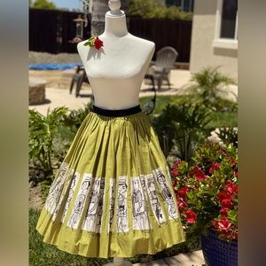 💚 Mary Blair Pinup Couture Commuter Skirt NEW